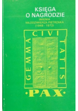 Księga o nagrodzie im. Włodzimierza Pietrzaka 1948 - 1972