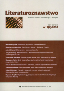 Literaturoznawstwo nr 1(4) 2010