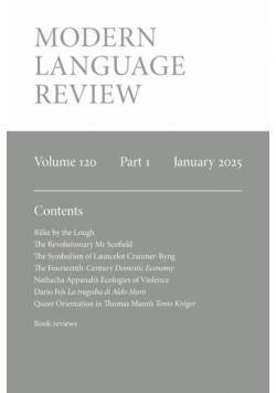 Modern Language Review (120.1) January 2025