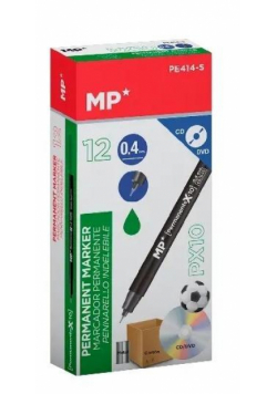 Marker permanentny 0,4mm do CD/DVD zielony (12szt)