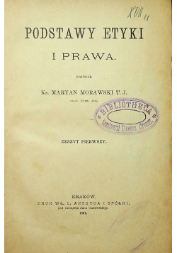 Podstawy Etyki i Prawa 1891 r
