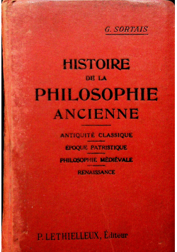 Histoire de la philosophie ancienne 1912 r.