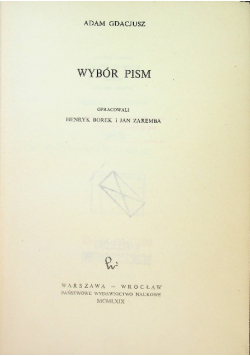 Gdacjusz Wybór pism