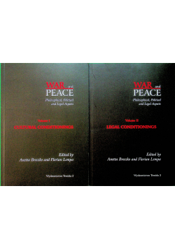 War and peace volume I i II Legal Conditionings