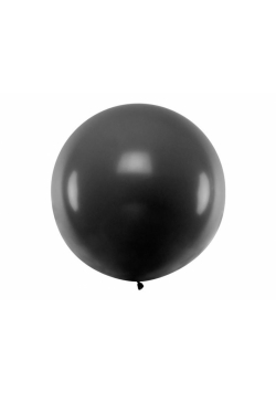 Balon okrągły Pastel Black 1m