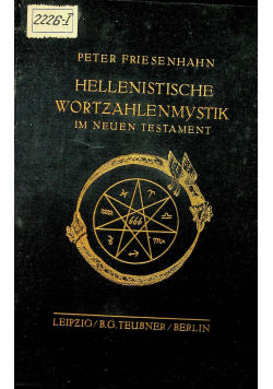 Hellenistische Wortzahlenmystik in Neuen Testament 1935 r