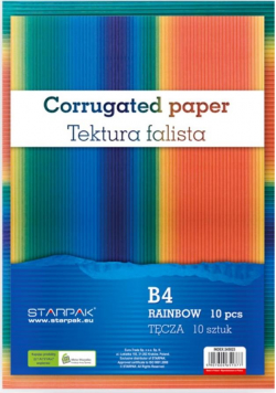 Tektura falista B4 10 kolorów tęcza