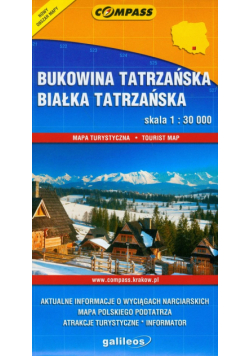 Bukowina Tatrzańska Białka Tatrzańska mapa turystyczna