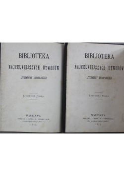 Dzieła Franciszka Zabłockiego Tom I i II 1877 r.