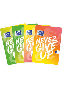 Zeszyt A4/60K kratka Never Give Up (5szt) OXFORD