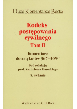 Kodeks postępowania cywilnego t.2