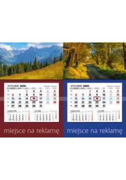 Kalendarz 2020 jednodz. z główką LUX mix PP