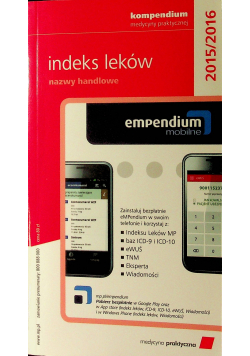 Indeks leków nazwy handlowe 2015 / 2016