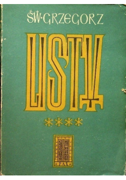 Grzegorz Wielki Listy Tom 1