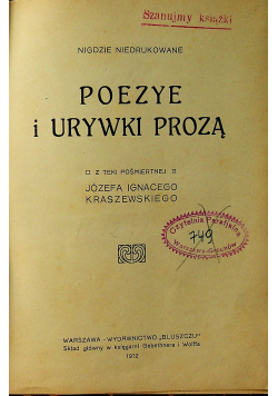 Poezye i urywki prozą 1912 r.