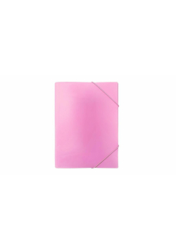 Teczka z gumką A4 PP pastel różowa