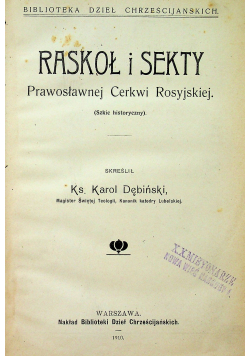 Raskoł i sekty 1910 r.