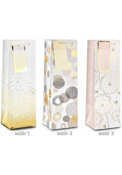 Torba prezentowa Ślub Gold 32x26x10cm MIX