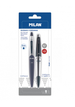 Długopis + ołówek mechaniczny Capsule Silver MILAN