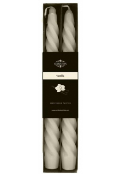 Świeca stołowa zakręcona o zapachu Vanilla 2szt