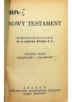 Nowy Testament ok 1936 r