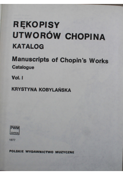 Rękopisy utworów Chopina