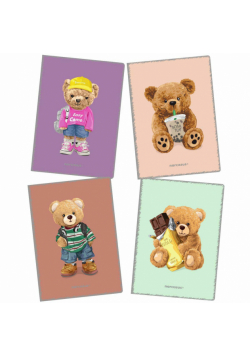 Zeszyt A4 60k.kratka PP Teddies 1szt.mix