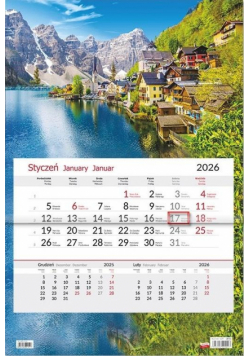 Kalendarz 2026 jednodzielny Miasteczko