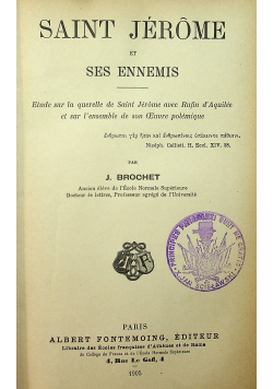 Saint Jerome et ses ennemis 1905 r
