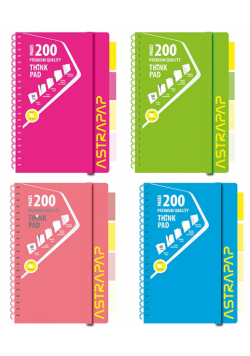 Kołozeszyt A5 Neon Line 200k.kratka 1szt.mix