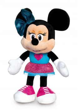 Minnie w niebiesko-różowym stroju 25cm