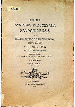 Prima Synodus dioecesana sandomiriensis 1923 r.
