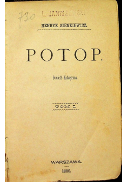 Potop Tom I, 1886 r.