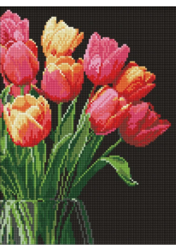 Diamentowa mozaika - Zapach tulipanów 30x40cm