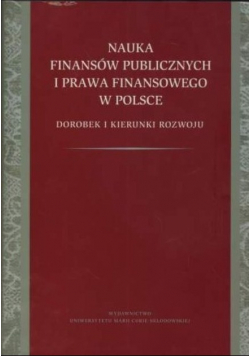Nauka finansów publicznych i prawa finansowego w Polsce