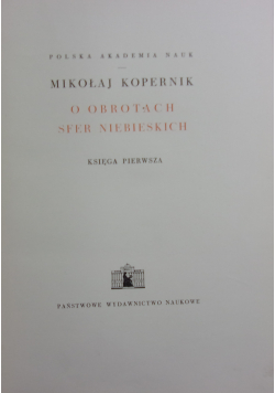 O obrotach sfer niebieskich