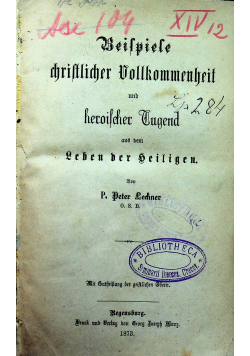Beispiele christlicher Vollkommenheit 1873 r.