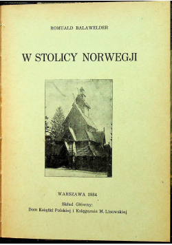 W stolicy Norwegii 1934 r