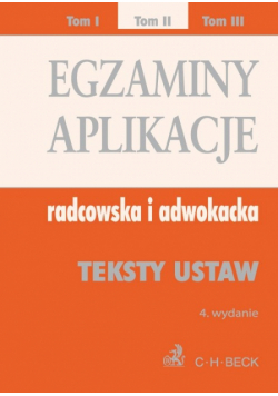 Egzaminy aplikacje radcowska i adwokacka tom 2