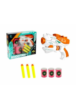 Pistolet z piankowymi pociskami i puszkami