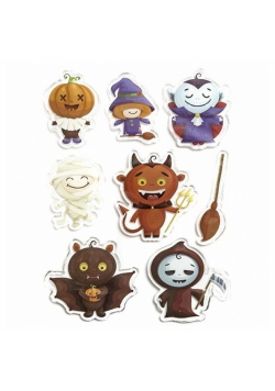 Naklejki żelowe Halloween 8szt