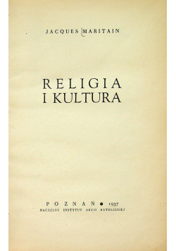 Religia i kultura 1937 r.