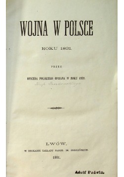 Wojna w Polsce 1861 r