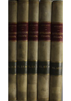 La Rivoluzione Italiana 5 tomów  1879 do 1897