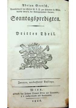 Sonntagspredigten Część III i IV 1806 r