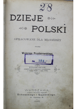 Dzieje Polski 1898 r.