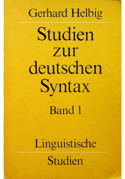 Studien zur deutschen syntax