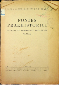 Fontes praehistorici Tom III