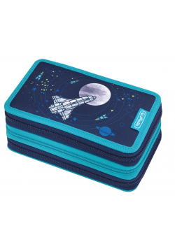 Piórnik 31 części potrójny Space