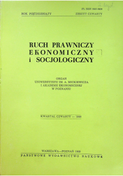Ruch prawniczy ekonomiczny i socjologiczny kwartał czwarty 1988